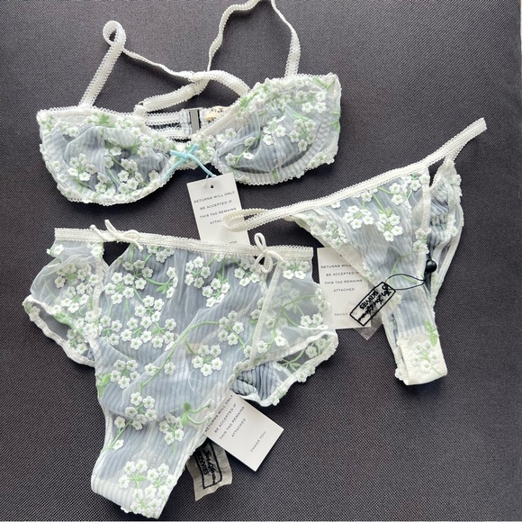NWT Super RARE - For Love And Lemons Skivvies Pastille 3 Piece Set - Picture 1 of 13